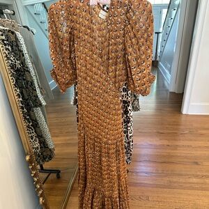 Daughters of India 💯 cotton wrap dress size XS yellow floral print